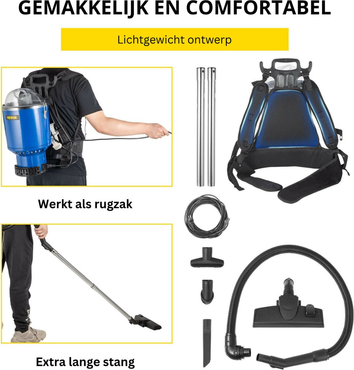Tapijtreiniger Stofzuiger - Vlekkenreiniger - Waterstofzuiger - Meubelreiniger - Bank Reinigen Machine - 4L