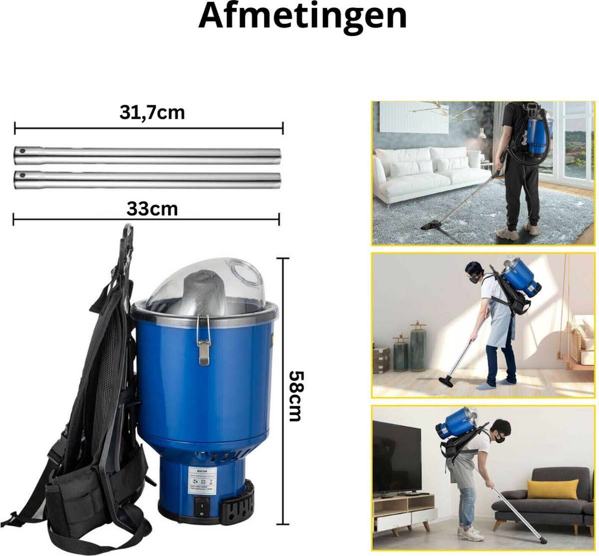 Tapijtreiniger Stofzuiger - Vlekkenreiniger - Waterstofzuiger - Meubelreiniger - Bank Reinigen Machine - 4L