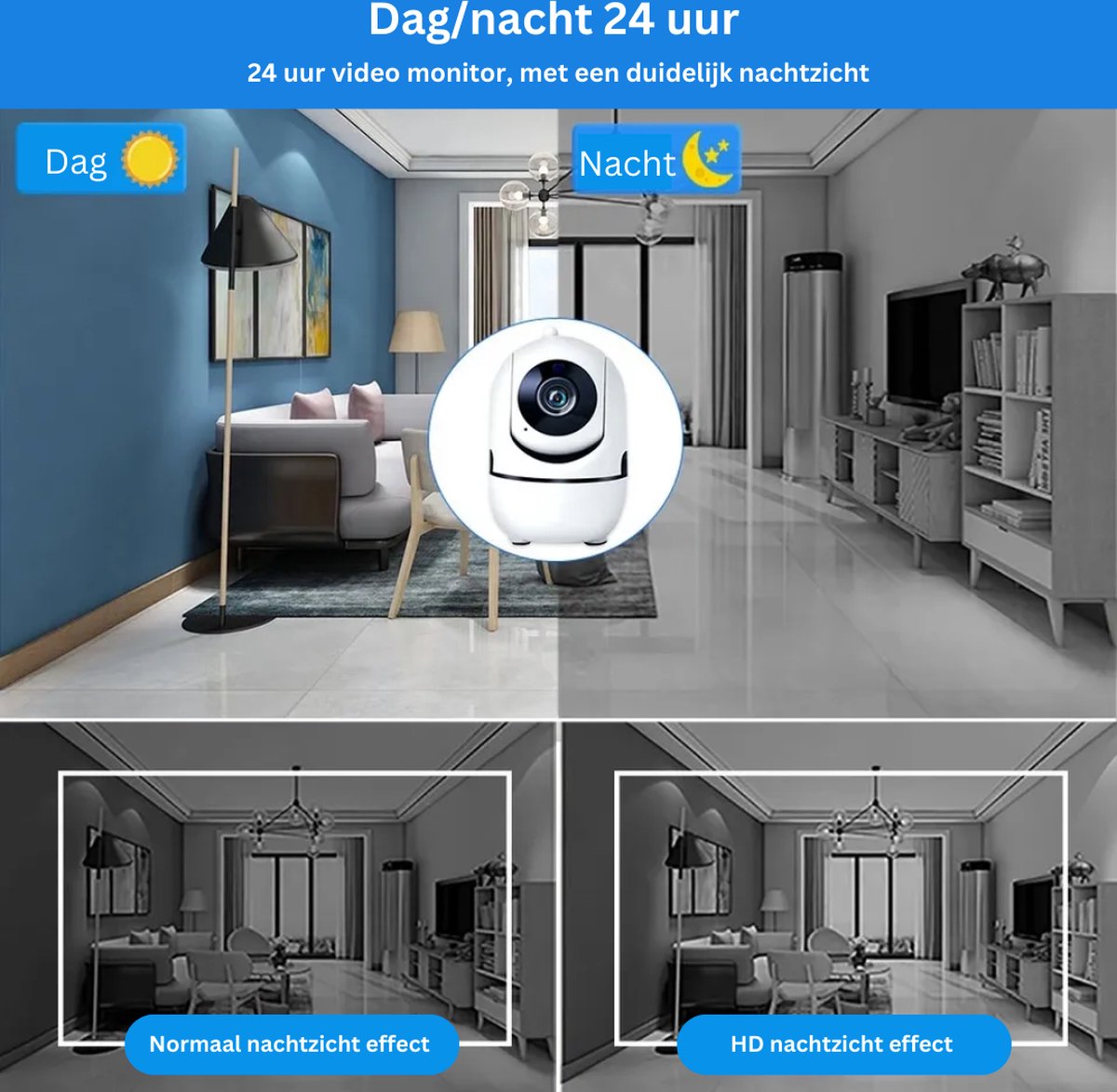 Babyfoon Met Camera - Babyfoon Met Camera En App - Camera in huis - Babyfoon Met Camera Bestverkocht - 64GB