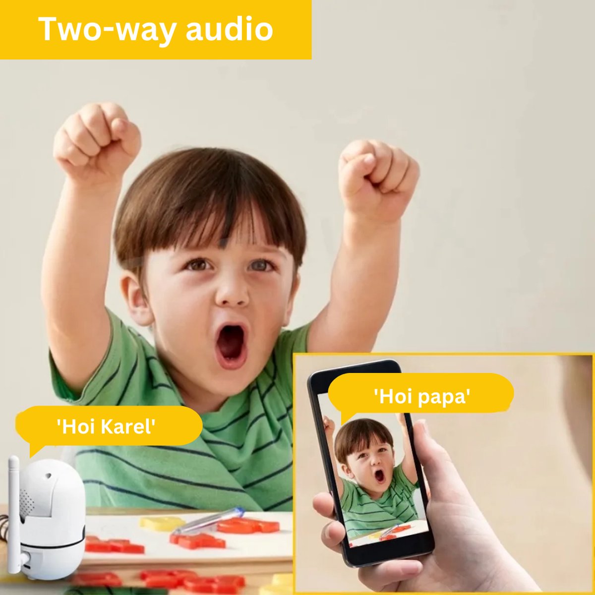 Babyfoon Met Camera - Babyfoon Met Camera En App - Camera in huis - Babyfoon Met Camera Bestverkocht - 64GB