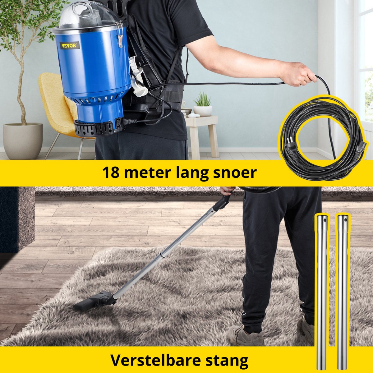 Tapijtreiniger Stofzuiger - Vlekkenreiniger - Waterstofzuiger - Meubelreiniger - Bank Reinigen Machine - 4L