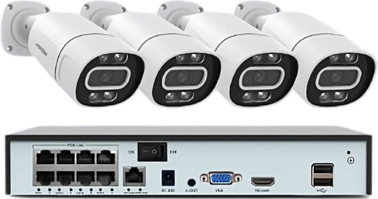 Buitencamera Wifi Met App - Draadloos - Bewakingscamera - Camera In Huis - Bewegingsdetectie - 2TB - 6 Camera's