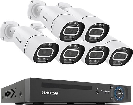 Buitencamera Wifi Met App - Draadloos - Bewakingscamera - Camera In Huis - Bewegingsdetectie - 2TB - 6 Camera's