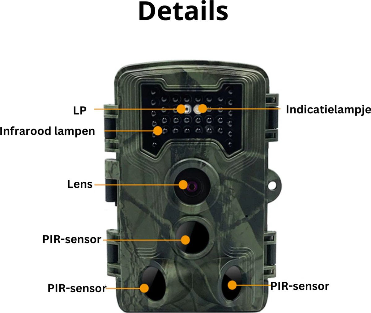 Wildcamera - Met Nachtzicht - Voor Buiten - Inclusief 32 GB kaart - Beginners en Professionals - 36 MP - 1080P