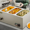 Buffetwarmer Electrisch - Chafing Dish - Warmhoudbakken - Warmhoudbakken 3 Voor Buffet - 3 Delig - 24 Liter