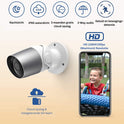 Buitencamera Wifi Met App - Draadloos - Bewakingscamera - Camera In Huis - Bewegingsdetectie - 32GB