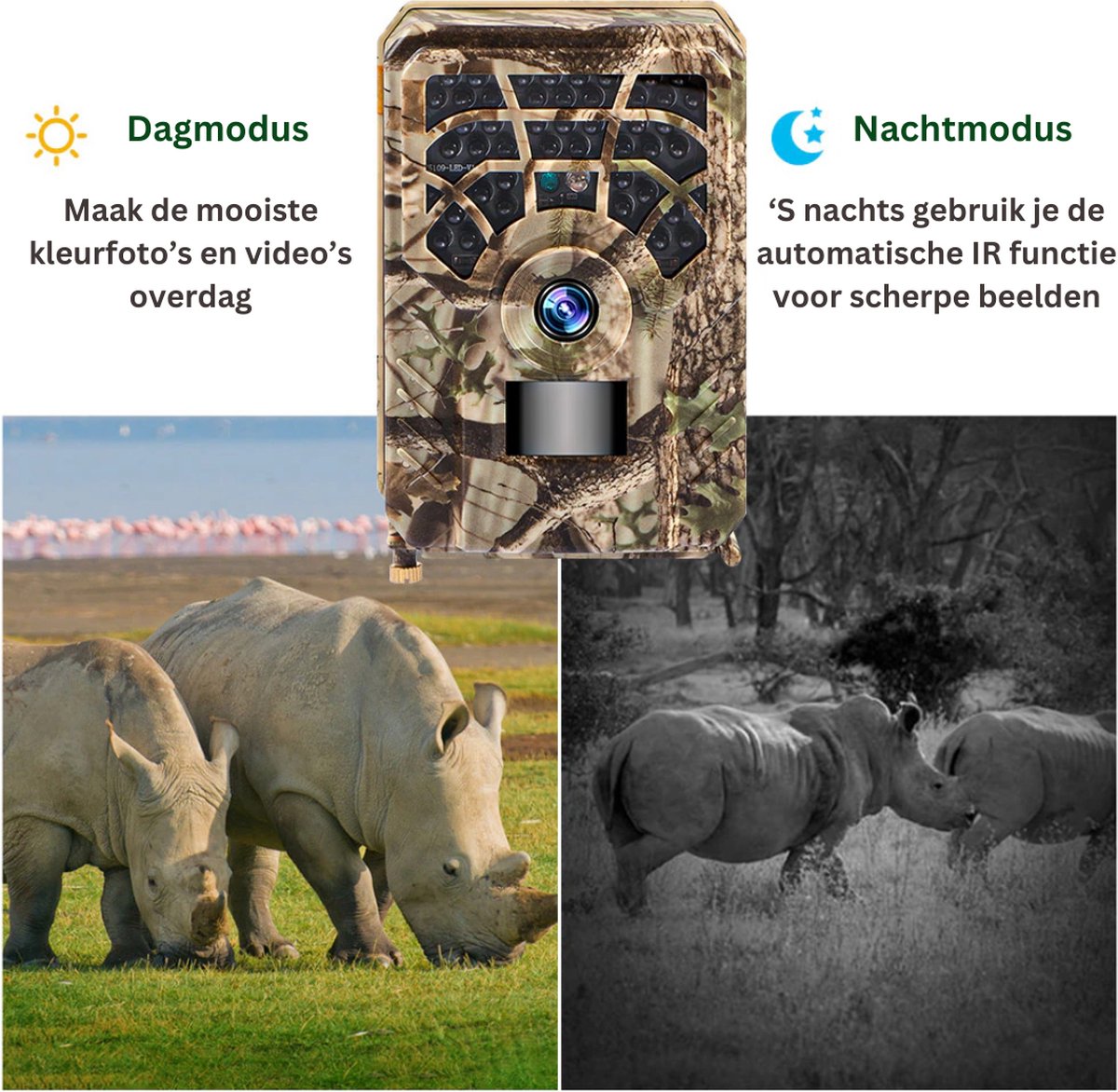 Wildcamera - Met Nachtzicht - Voor Buiten - Inclusief 32 GB kaart - Beginners en Professionals - 5MP - 1080P