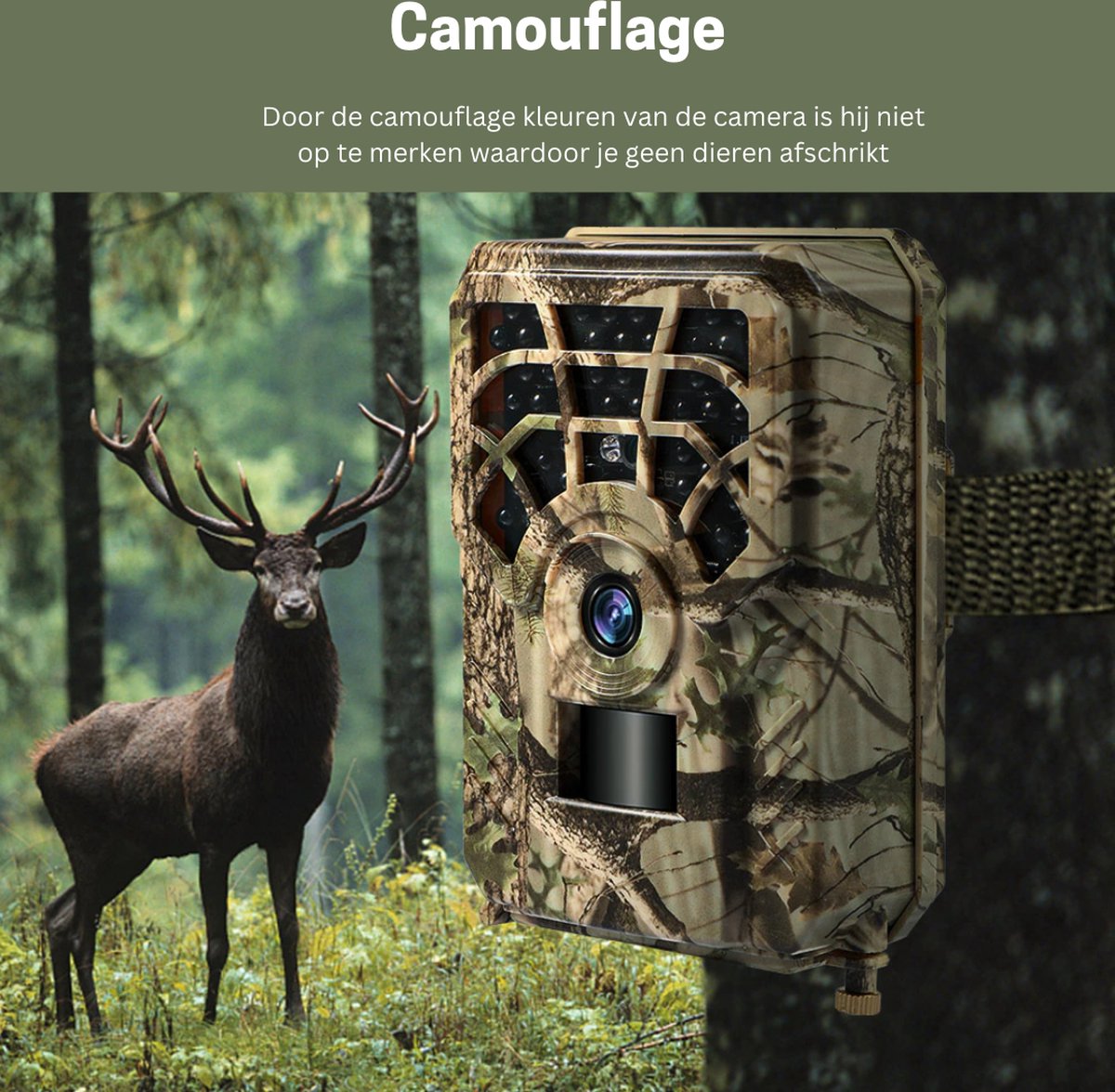 Wildcamera - Met Nachtzicht - Voor Buiten - Inclusief 32 GB kaart - Beginners en Professionals - 5MP - 1080P