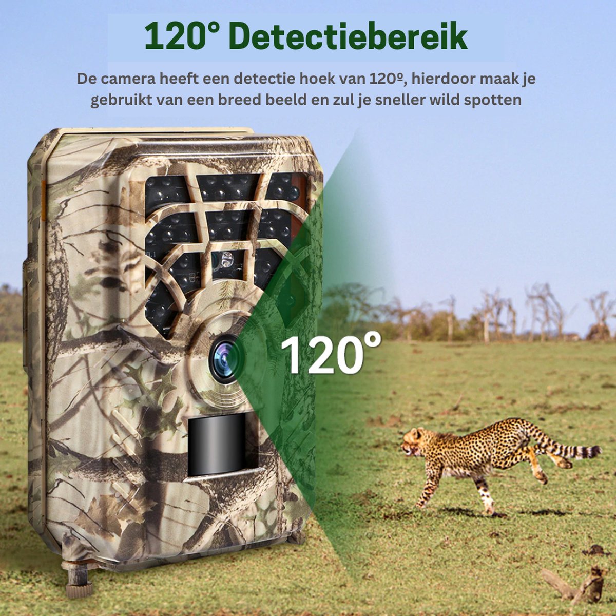 Wildcamera - Met Nachtzicht - Voor Buiten - Inclusief 32 GB kaart - Beginners en Professionals - 5MP - 1080P