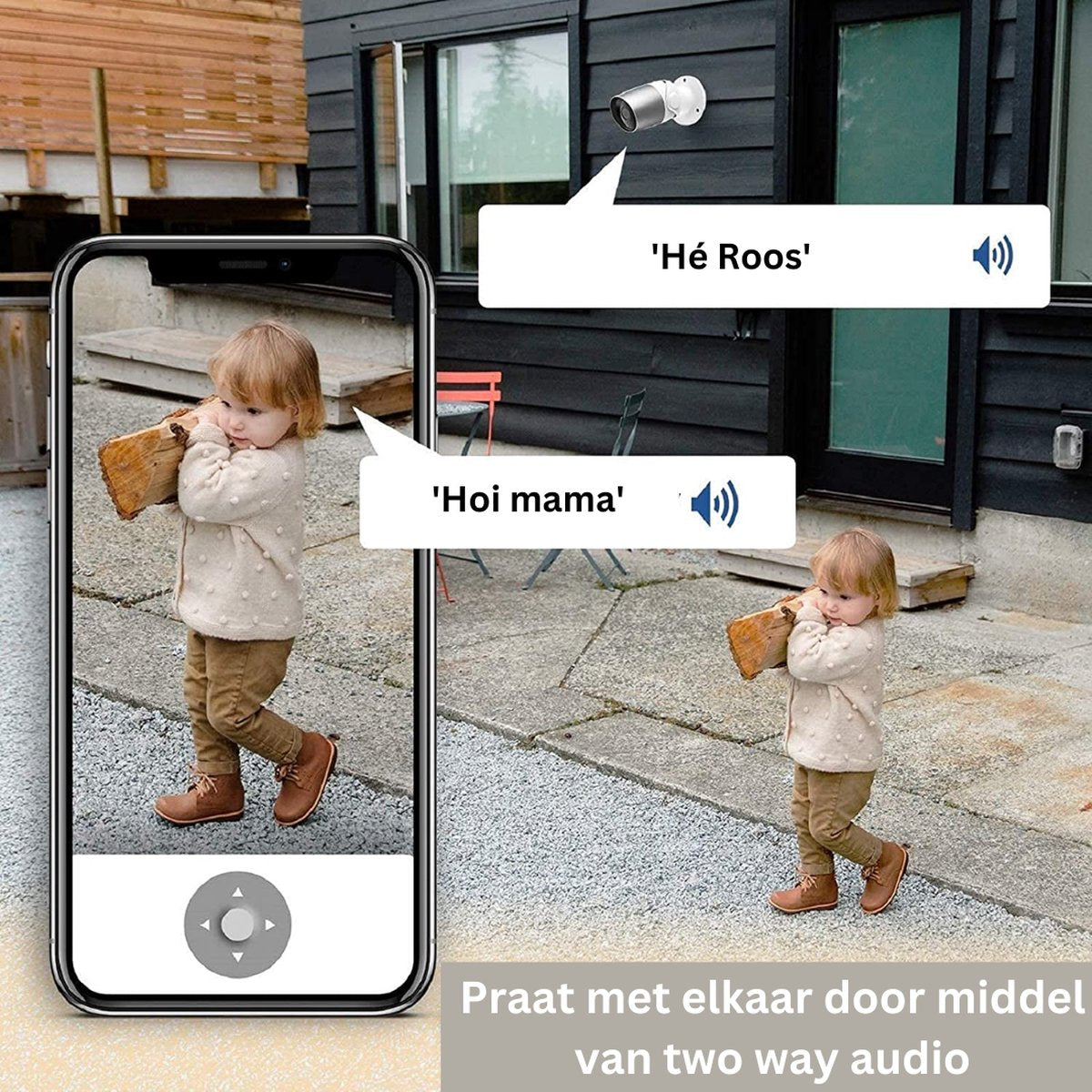 Buitencamera Wifi Met App - Draadloos - Bewakingscamera - Camera In Huis - Bewegingsdetectie - 32GB