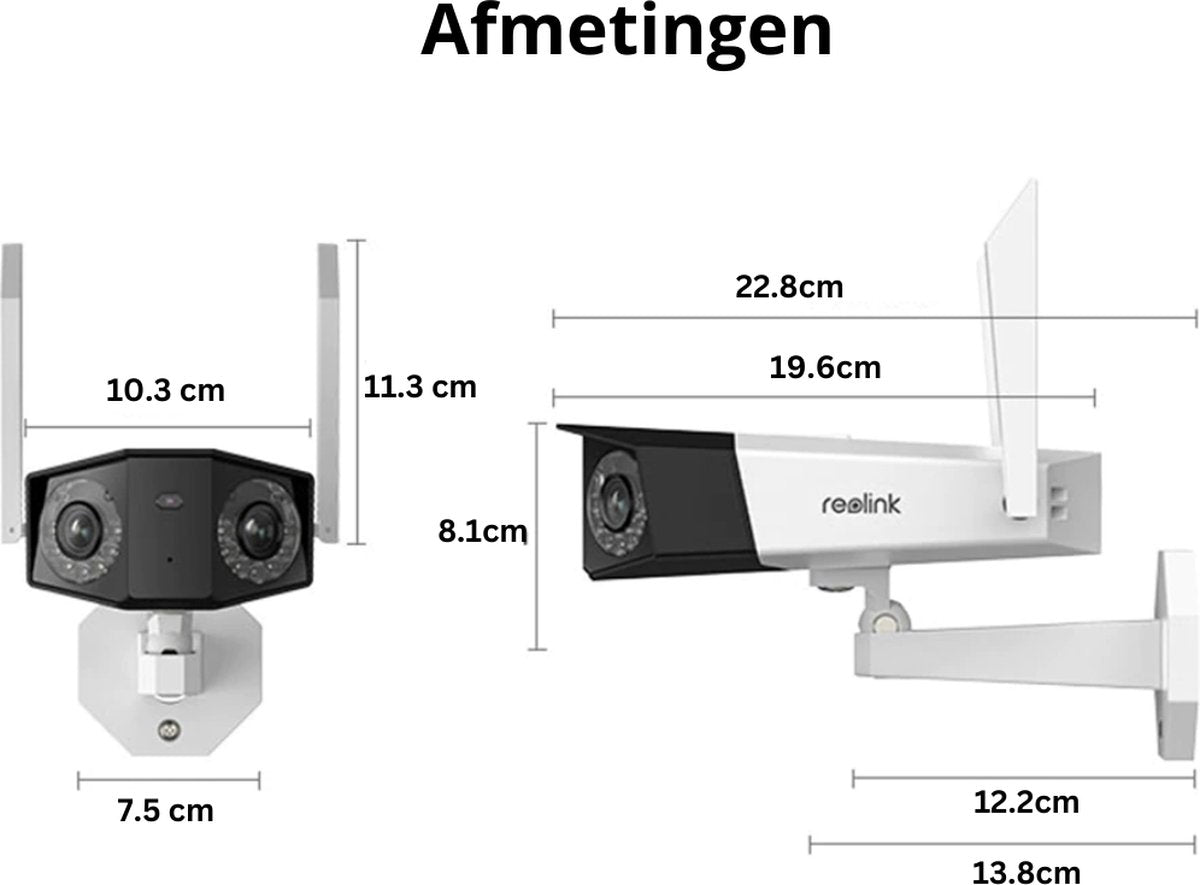 Buitencamera Wifi Met App - Draadloos - Bewakingscamera - Camera In Huis - Bewegingsdetectie - 32GB
