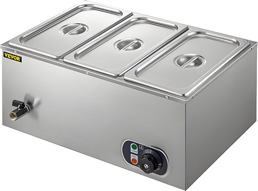 Buffetwarmer Electrisch - Chafing Dish - Warmhoudbakken - Warmhoudbakken 3 Voor Buffet - 3 Delig - 24 Liter
