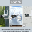 Buitencamera Wifi Met App - Draadloos - Bewakingscamera - Camera In Huis - Bewegingsdetectie - 32GB