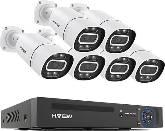 Buitencamera Wifi Met App - Draadloos - Bewakingscamera - Camera In Huis - Bewegingsdetectie - 2TB - 6 Camera's